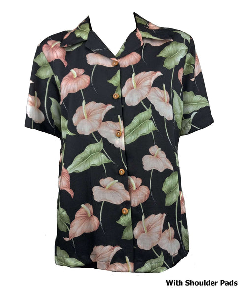 Anthurium Garden Women's Hawaiian Camp Shirt